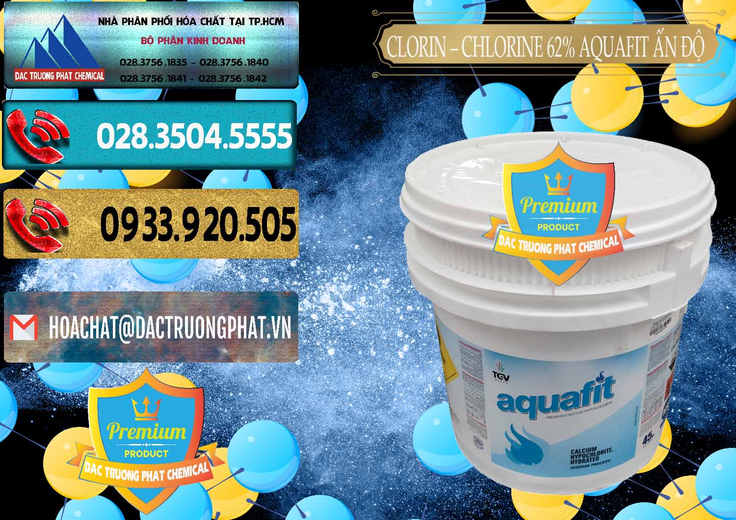 Đơn vị chuyên phân phối & bán Clorin - Chlorine 62% Aquafit Thùng Lùn Ấn Độ India - 0057 - Phân phối - kinh doanh hóa chất tại TP.HCM - hoachatdetnhuom.com