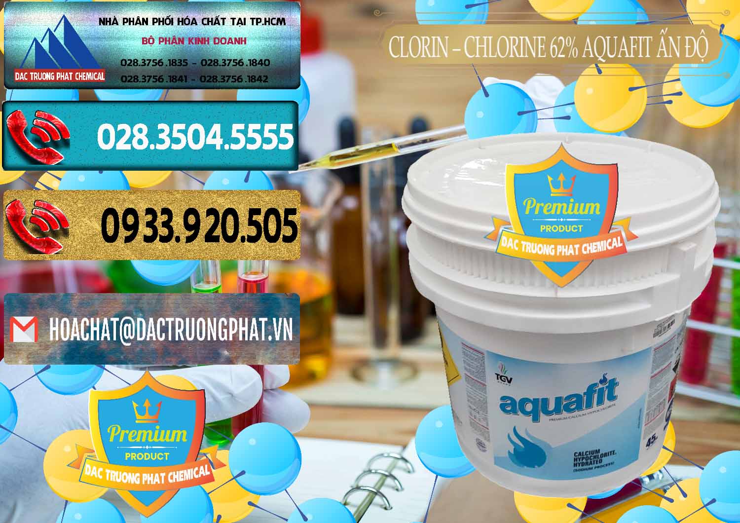 Đơn vị bán _ cung cấp Clorin - Chlorine 62% Aquafit Thùng Lùn Ấn Độ India - 0057 - Nơi chuyên nhập khẩu _ phân phối hóa chất tại TP.HCM - hoachatdetnhuom.com