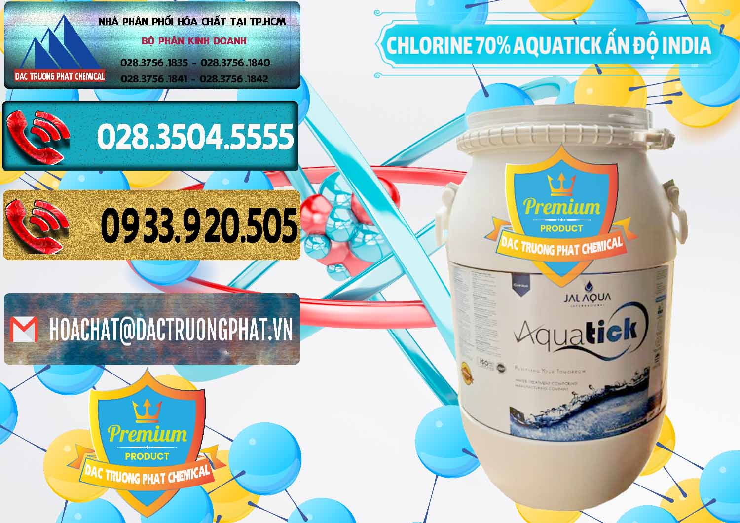 Cung cấp ( bán ) Chlorine – Clorin 70% Aquatick Jal Aqua Ấn Độ India - 0215 - Công ty nhập khẩu và phân phối hóa chất tại TP.HCM - hoachatdetnhuom.com