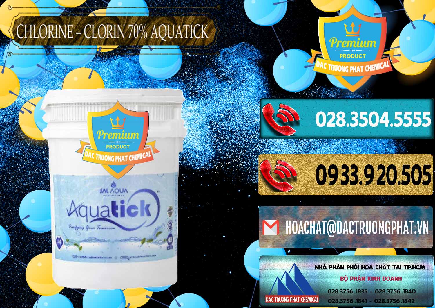Chuyên nhập khẩu và bán Chlorine – Clorin 70% Aquatick Thùng Cao Jal Aqua Ấn Độ India - 0237 - Chuyên cung ứng _ phân phối hóa chất tại TP.HCM - hoachatdetnhuom.com