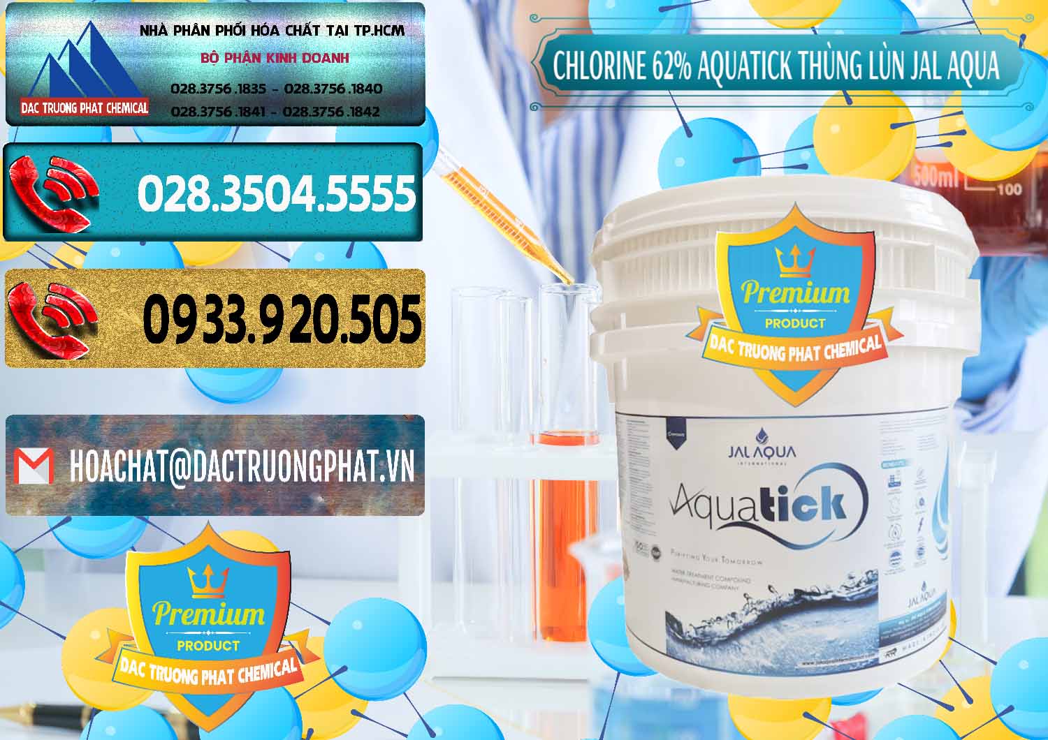 Chuyên bán _ phân phối Chlorine – Clorin 62% Aquatick Thùng Lùn Jal Aqua Ấn Độ India - 0238 - Đơn vị kinh doanh ( phân phối ) hóa chất tại TP.HCM - hoachatdetnhuom.com
