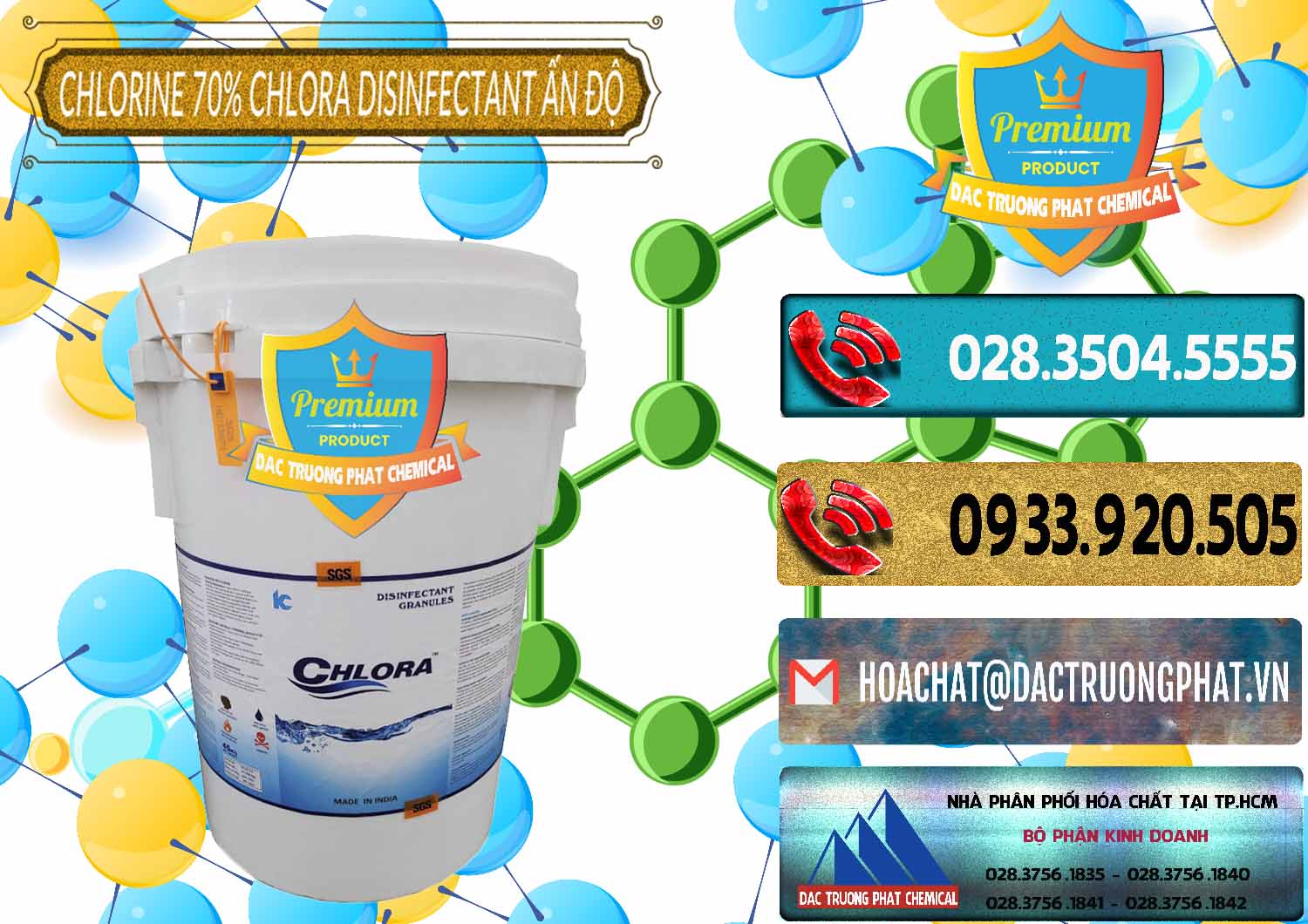 Cty bán _ cung cấp Chlorine – Clorin 70% Chlora Disinfectant Ấn Độ India - 0213 - Đơn vị chuyên cung cấp và kinh doanh hóa chất tại TP.HCM - hoachatdetnhuom.com