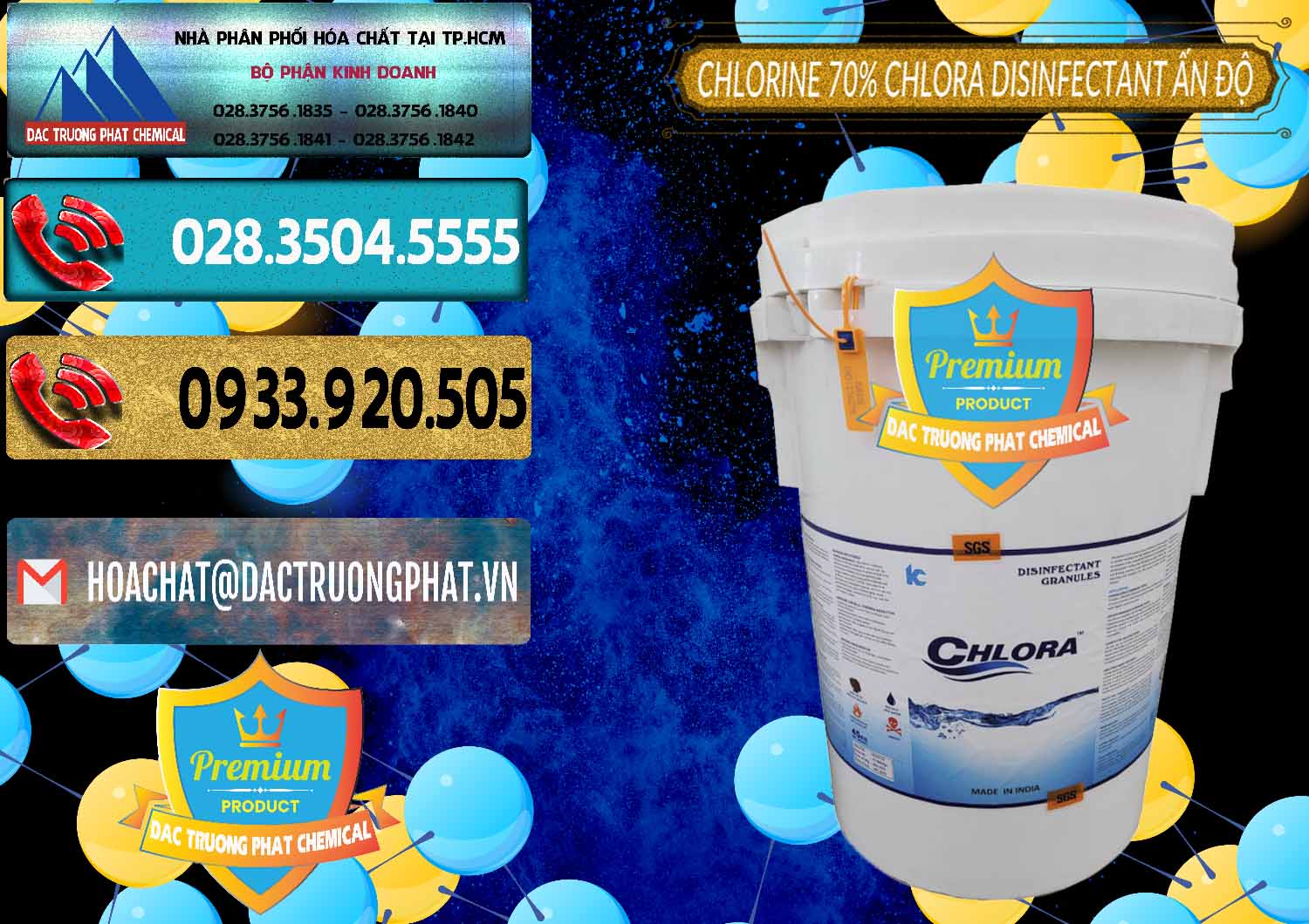 Cty phân phối và bán Chlorine – Clorin 70% Chlora Disinfectant Ấn Độ India - 0213 - Công ty chuyên nhập khẩu ( cung cấp ) hóa chất tại TP.HCM - hoachatdetnhuom.com