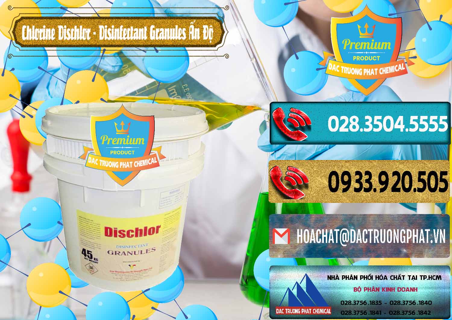 Đơn vị phân phối ( bán ) Chlorine – Clorin 70% Dischlor - Disinfectant Granules Ấn Độ India - 0248 - Công ty chuyên cung cấp - nhập khẩu hóa chất tại TP.HCM - hoachatdetnhuom.com