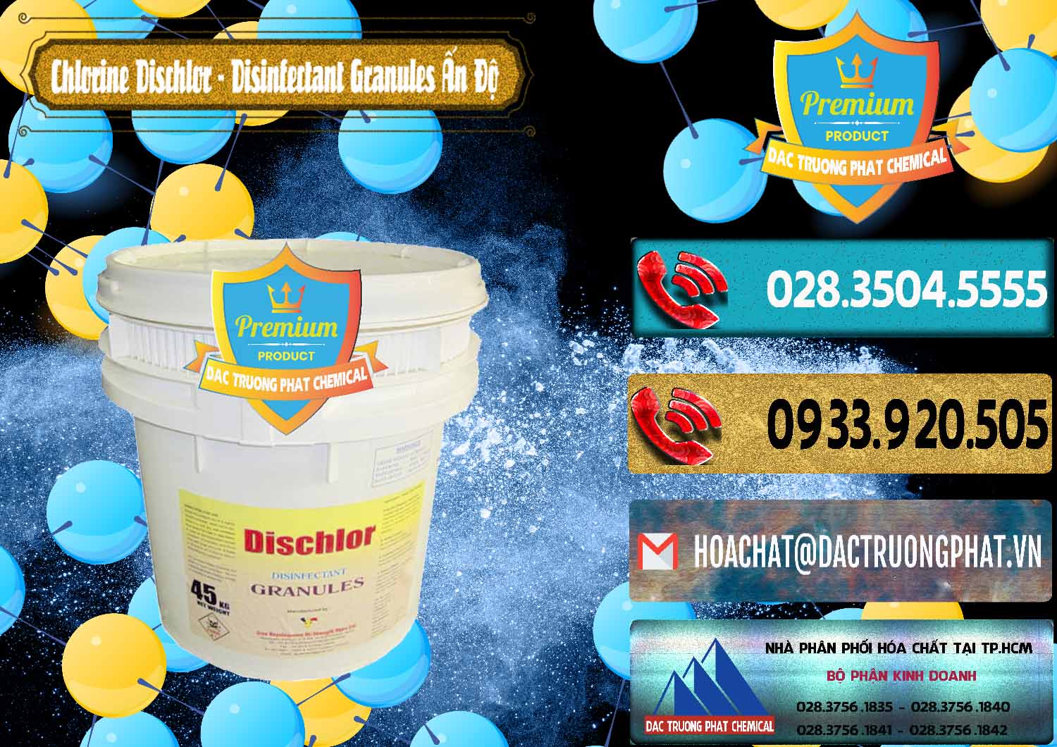 Cty nhập khẩu và bán Chlorine – Clorin 70% Dischlor - Disinfectant Granules Ấn Độ India - 0248 - Đơn vị cung cấp & nhập khẩu hóa chất tại TP.HCM - hoachatdetnhuom.com