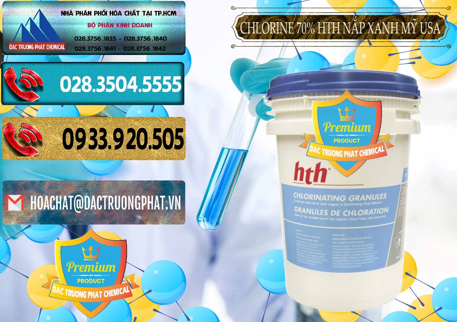 Đơn vị cung cấp ( bán ) Clorin – Chlorine 70% HTH Nắp Xanh Mỹ Usa - 0245 - Nơi phân phối ( cung cấp ) hóa chất tại TP.HCM - hoachatdetnhuom.com