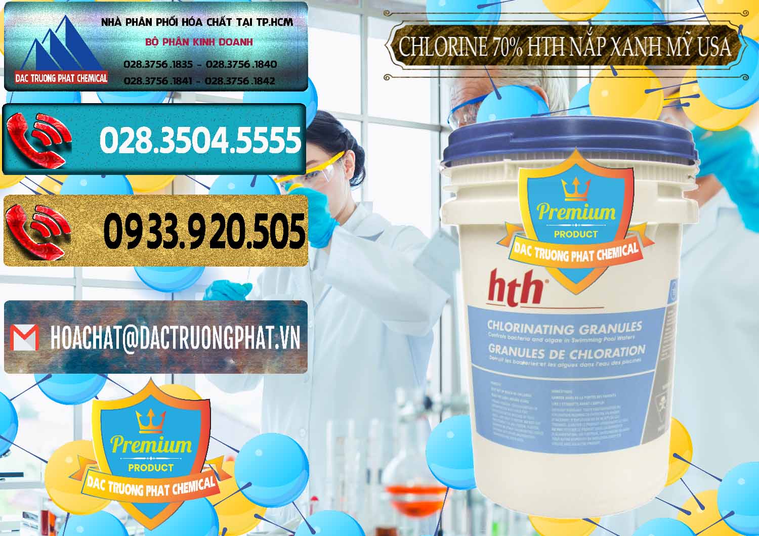 Cty chuyên bán và cung cấp Clorin – Chlorine 70% HTH Nắp Xanh Mỹ Usa - 0245 - Cty chuyên kinh doanh - cung cấp hóa chất tại TP.HCM - hoachatdetnhuom.com