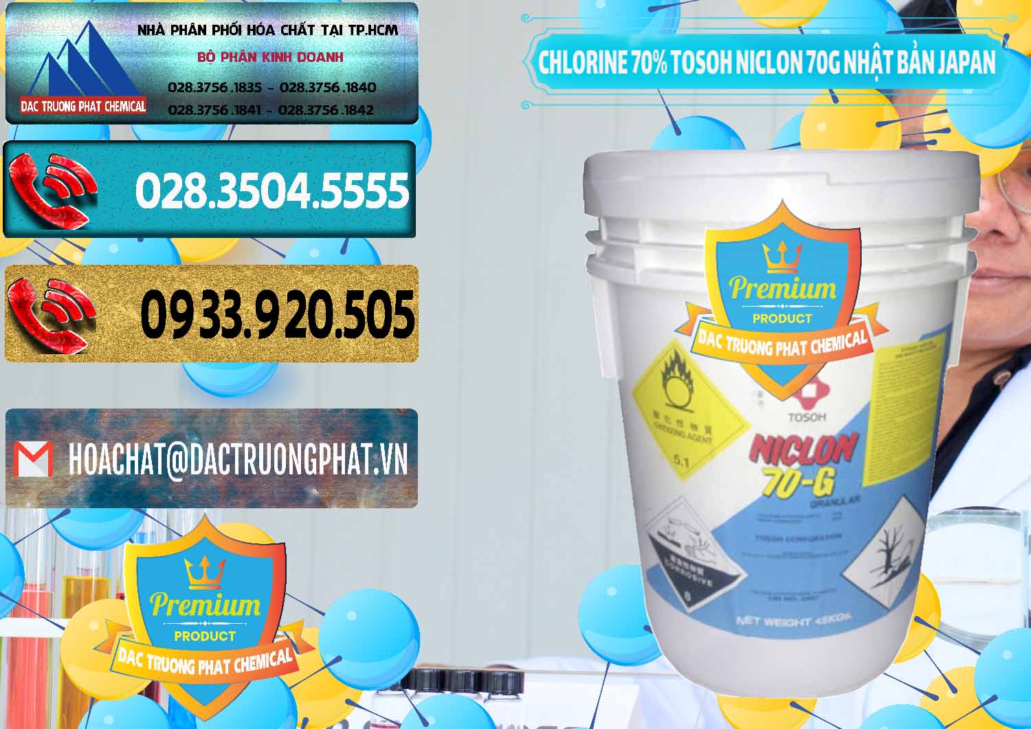 Nhà phân phối & bán Clorin – Chlorine 70% Tosoh Niclon 70G Nhật Bản Japan - 0242 - Chuyên cung ứng _ phân phối hóa chất tại TP.HCM - hoachatdetnhuom.com