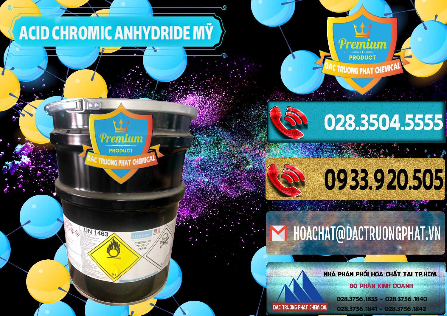 Đơn vị cung ứng - bán Acid Chromic Anhydride - Cromic CRO3 USA Mỹ - 0364 - Chuyên cung cấp và bán hóa chất tại TP.HCM - hoachatdetnhuom.com