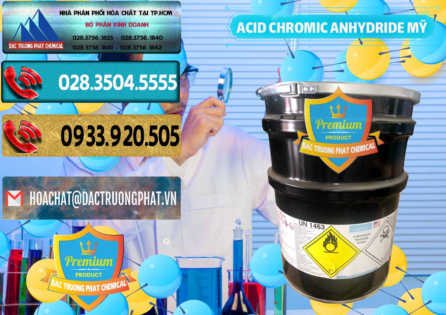 Bán - phân phối Acid Chromic Anhydride - Cromic CRO3 USA Mỹ - 0364 - Nhà cung ứng - phân phối hóa chất tại TP.HCM - hoachatdetnhuom.com