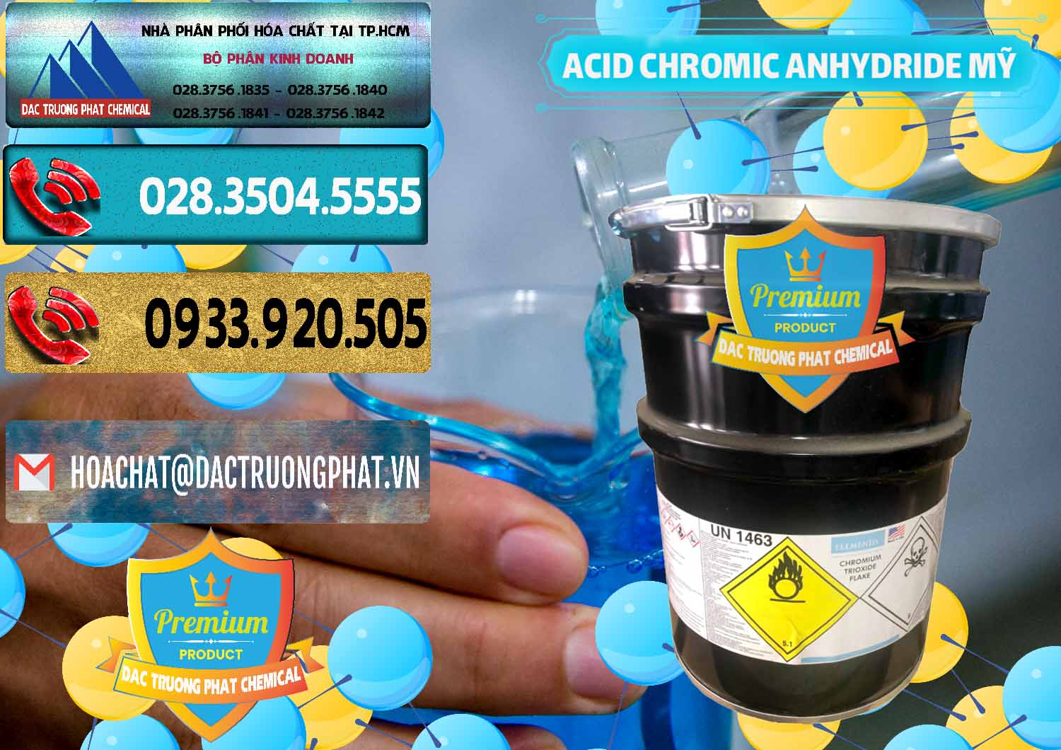 Nơi chuyên bán ( phân phối ) Acid Chromic Anhydride - Cromic CRO3 USA Mỹ - 0364 - Cty cung ứng _ phân phối hóa chất tại TP.HCM - hoachatdetnhuom.com