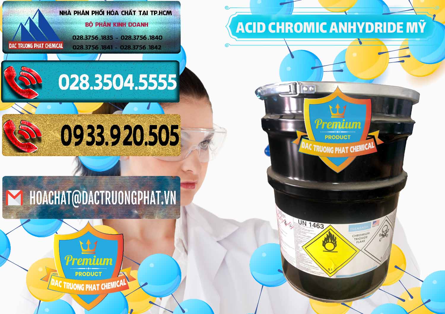 Nhập khẩu ( bán ) Acid Chromic Anhydride - Cromic CRO3 USA Mỹ - 0364 - Cty phân phối và cung ứng hóa chất tại TP.HCM - hoachatdetnhuom.com