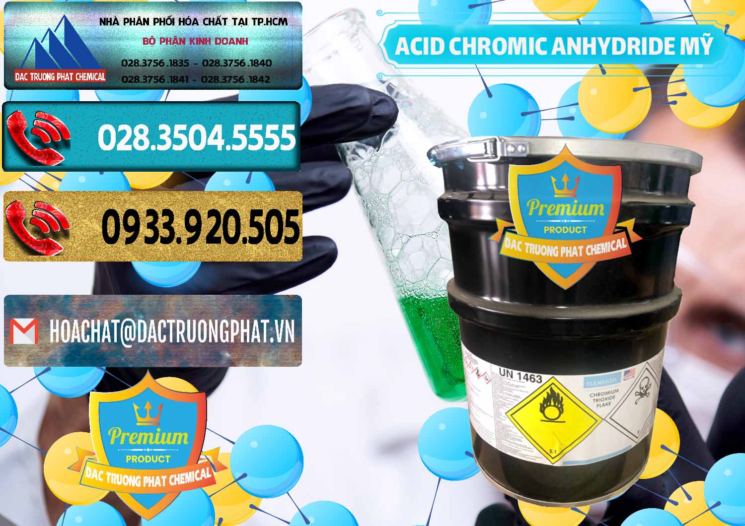 Công ty chuyên phân phối và bán Acid Chromic Anhydride - Cromic CRO3 USA Mỹ - 0364 - Công ty chuyên bán & cung cấp hóa chất tại TP.HCM - hoachatdetnhuom.com