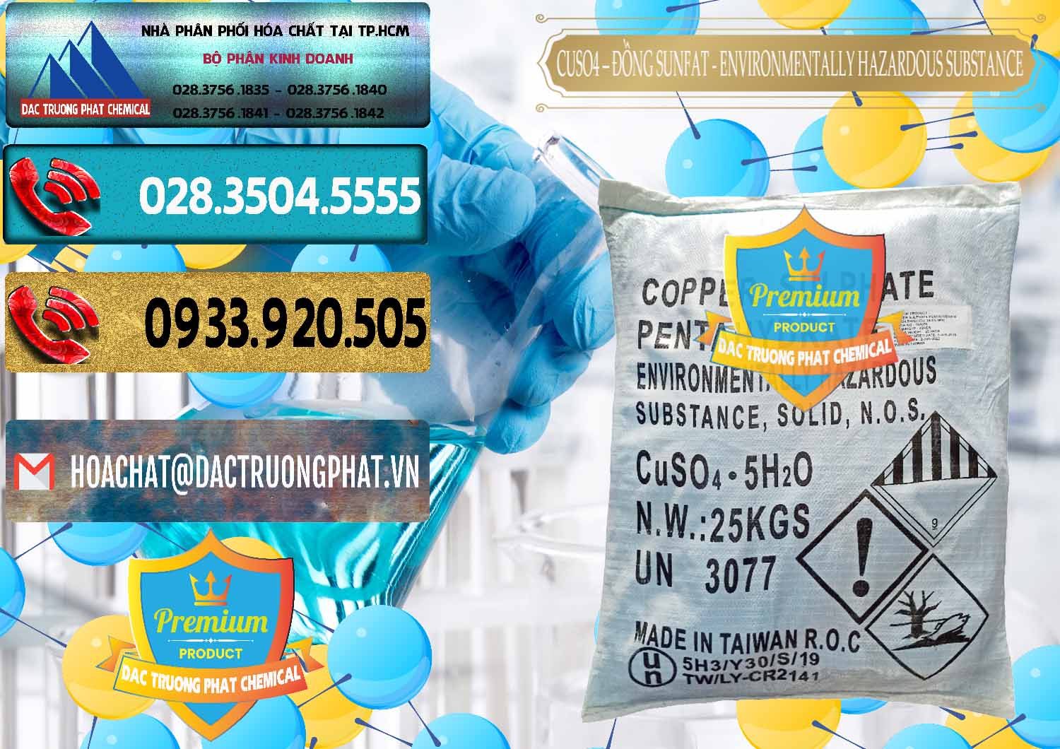 Cty chuyên phân phối & bán CuSO4 – Đồng Sunfat Đài Loan Taiwan - 0059 - Đơn vị chuyên phân phối ( bán ) hóa chất tại TP.HCM - hoachatdetnhuom.com