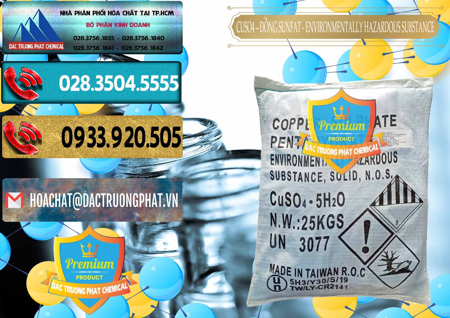 Cung cấp ( bán ) CuSO4 – Đồng Sunfat Đài Loan Taiwan - 0059 - Cty cung cấp - phân phối hóa chất tại TP.HCM - hoachatdetnhuom.com