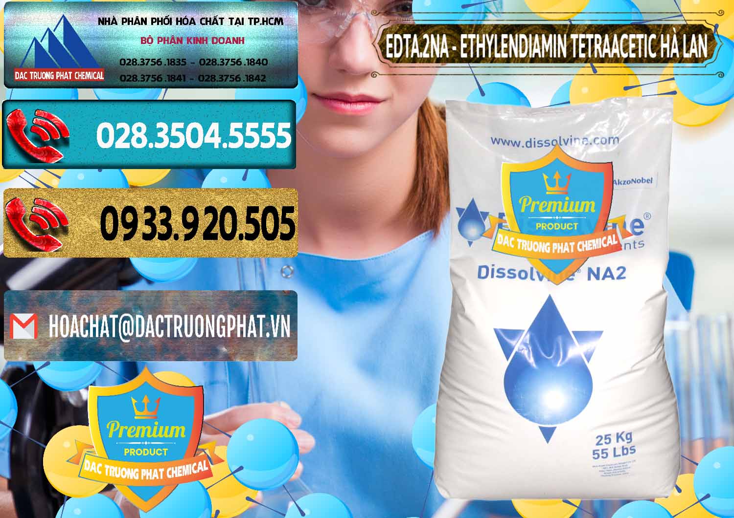 Đơn vị chuyên cung cấp và bán EDTA.2NA - Ethylendiamin Tetraacetic Dissolvine Hà Lan Netherlands - 0064 - Phân phối & bán hóa chất tại TP.HCM - hoachatdetnhuom.com