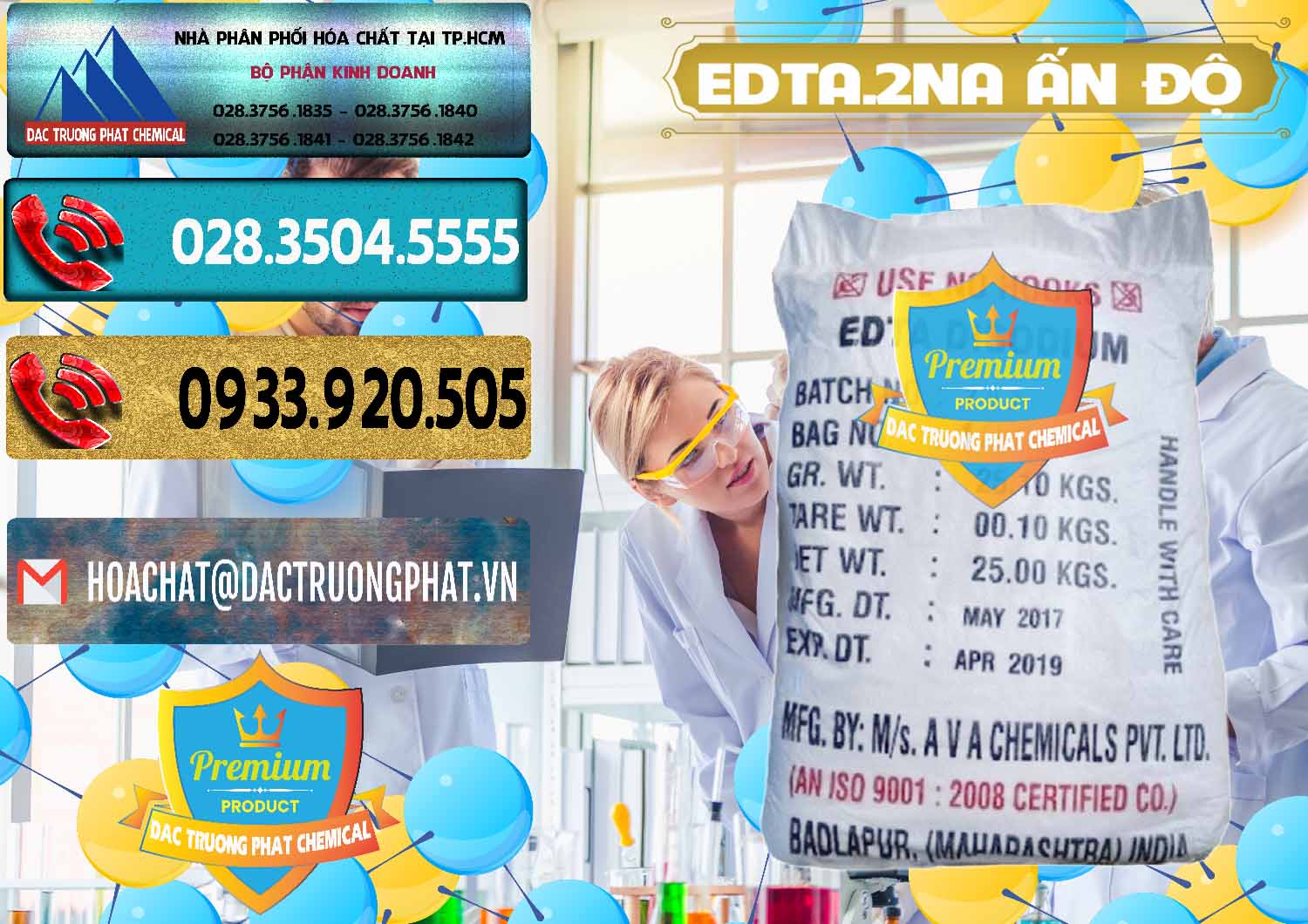 Địa chỉ chuyên bán × thương mại Hóa chất Edta 2na _ C10H14N2NA2O8.2H2O Powder Ấn Độ India Chuyên nhập khẩu và bán EDTA.2NA - Ethylendiamin Tetraacetic Ấn Độ India - 0416 - Nơi cung cấp ( phân phối ) hóa chất tại TP.HCM - hoachatdetnhuom.com
