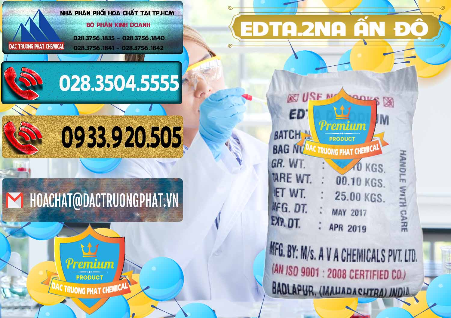 EDTA.2NA - Ethylendiamin Tetraacetic Ấn Độ India Cty phân phối ( bán ) EDTA.2NA - Ethylendiamin Tetraacetic Ấn Độ India - 0416 - Cty chuyên nhập khẩu - cung cấp hóa chất tại TP.HCM - hoachatdetnhuom.com