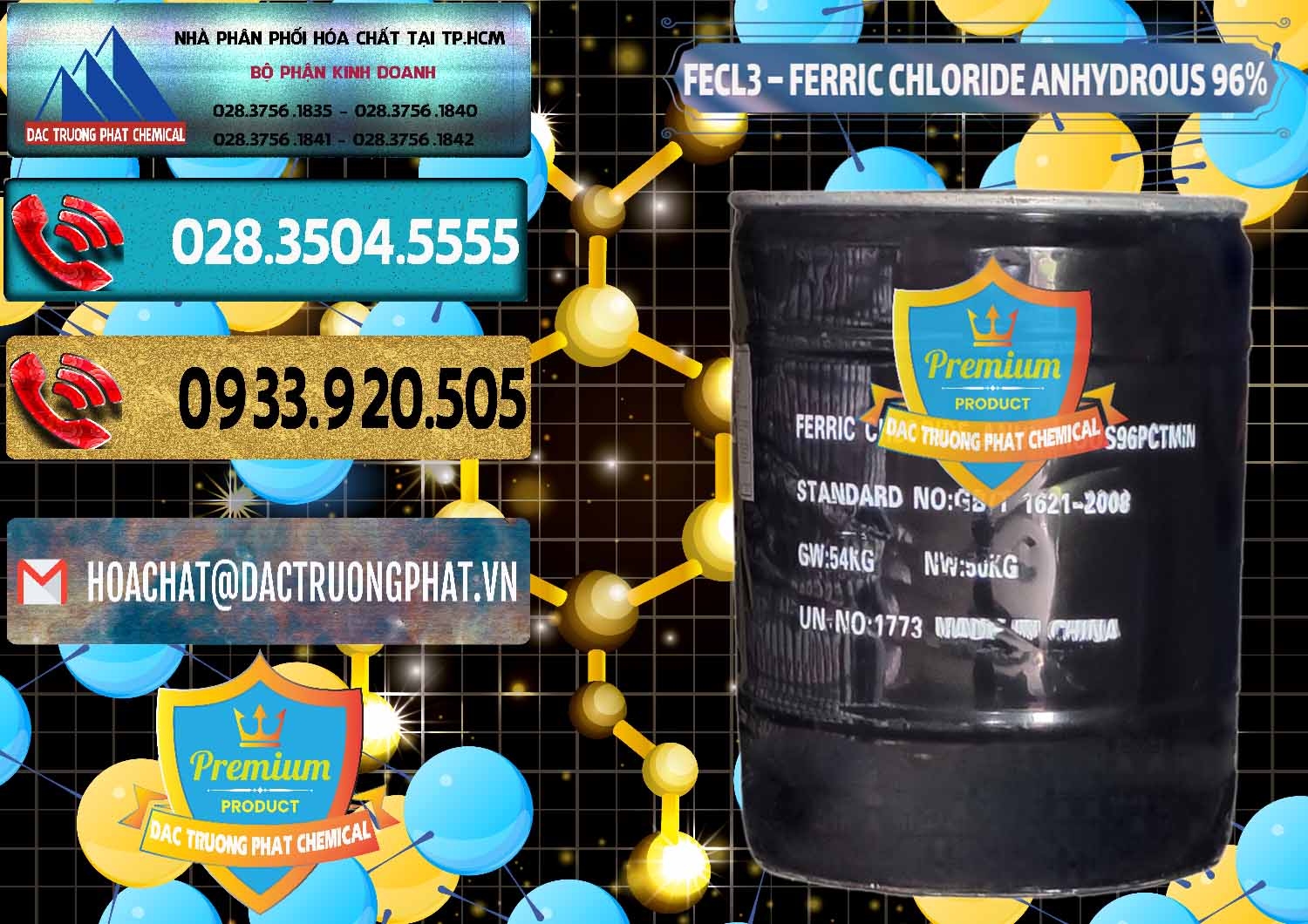 Bán ( cung cấp ) FECL3 – Ferric Chloride Anhydrous 96% Trung Quốc China - 0065 - Công ty chuyên bán và phân phối hóa chất tại TP.HCM - hoachatdetnhuom.com