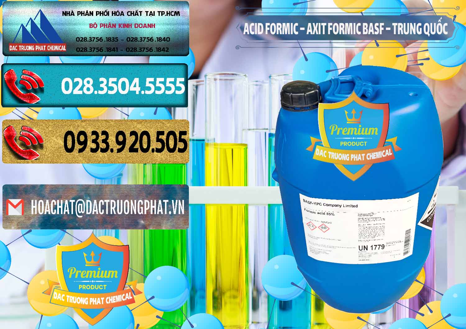 Chuyên nhập khẩu & bán Acid Formic - Axit Formic BASF Trung Quốc China - 0025 - Cty kinh doanh ( phân phối ) hóa chất tại TP.HCM - hoachatdetnhuom.com