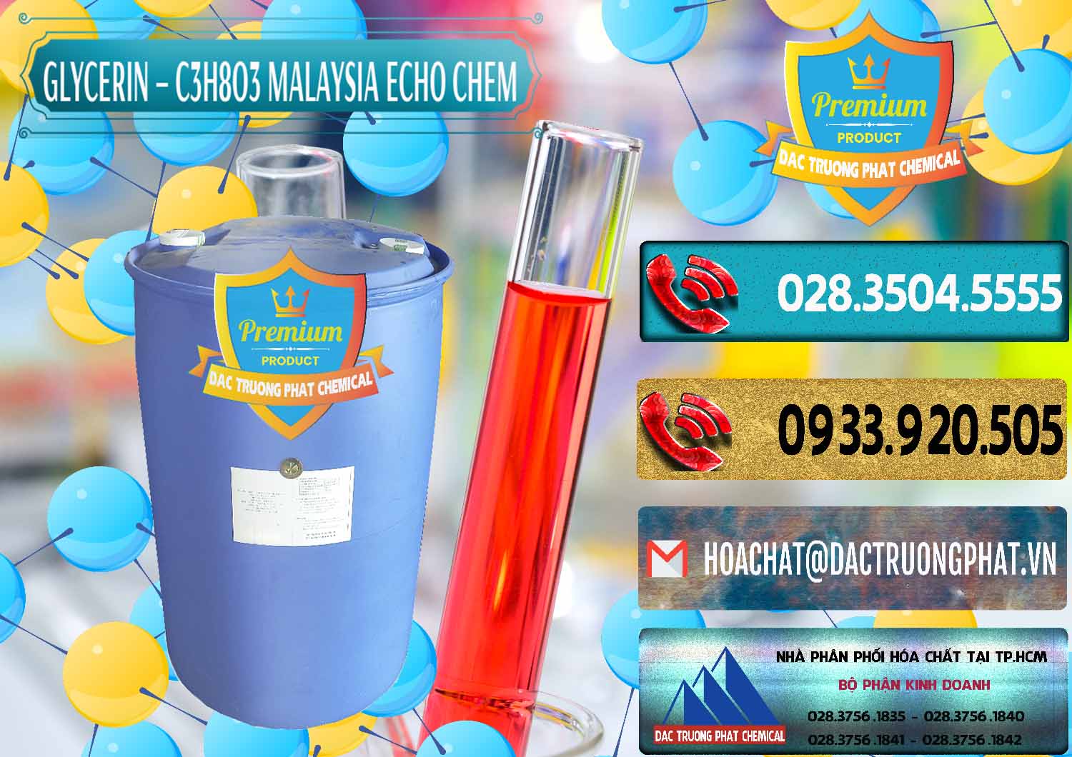 Bán ( phân phối ) Glycerin – C3H8O3 99.7% Echo Chem Malaysia - 0273 - Công ty kinh doanh - phân phối hóa chất tại TP.HCM - hoachatdetnhuom.com