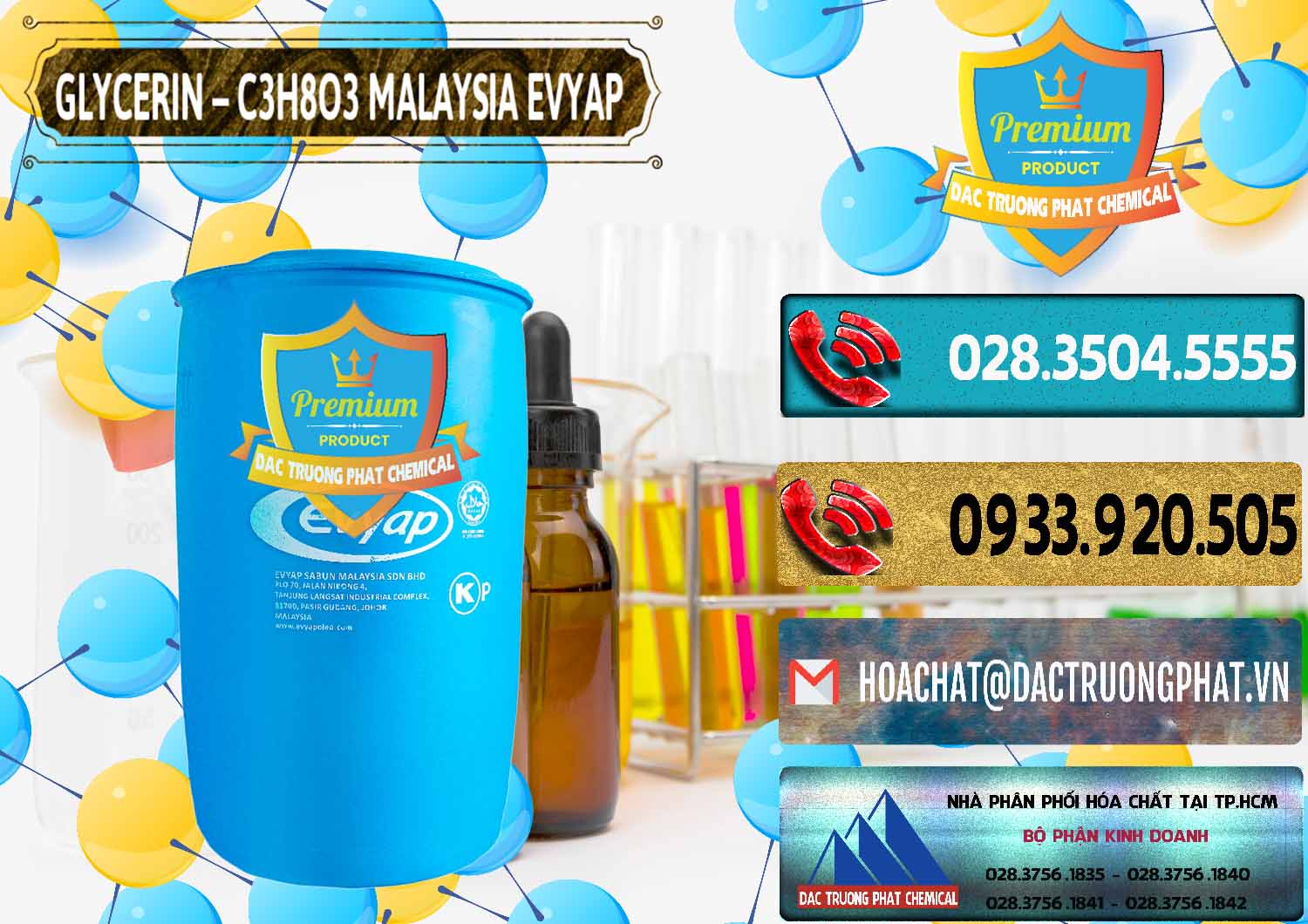 Đơn vị bán - phân phối Glycerin – C3H8O3 Malaysia Evyap - 0066 - Chuyên cung cấp ( kinh doanh ) hóa chất tại TP.HCM - hoachatdetnhuom.com