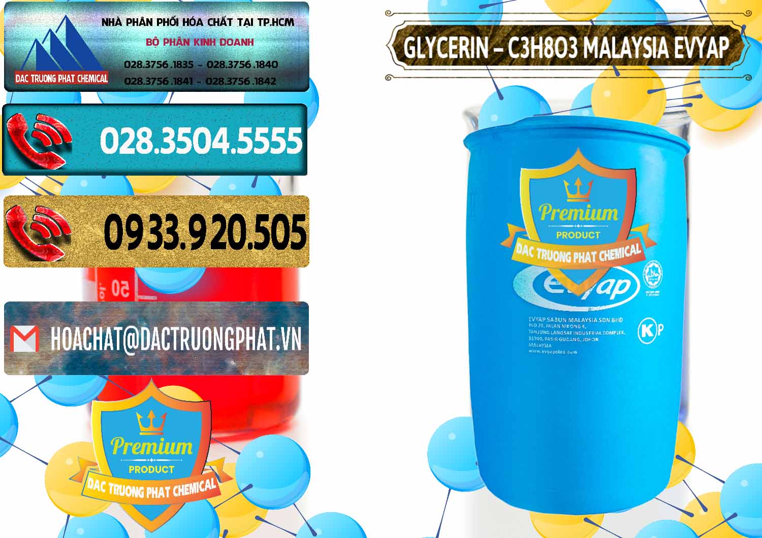 Công ty phân phối _ bán Glycerin – C3H8O3 Malaysia Evyap - 0066 - Cty phân phối _ bán hóa chất tại TP.HCM - hoachatdetnhuom.com