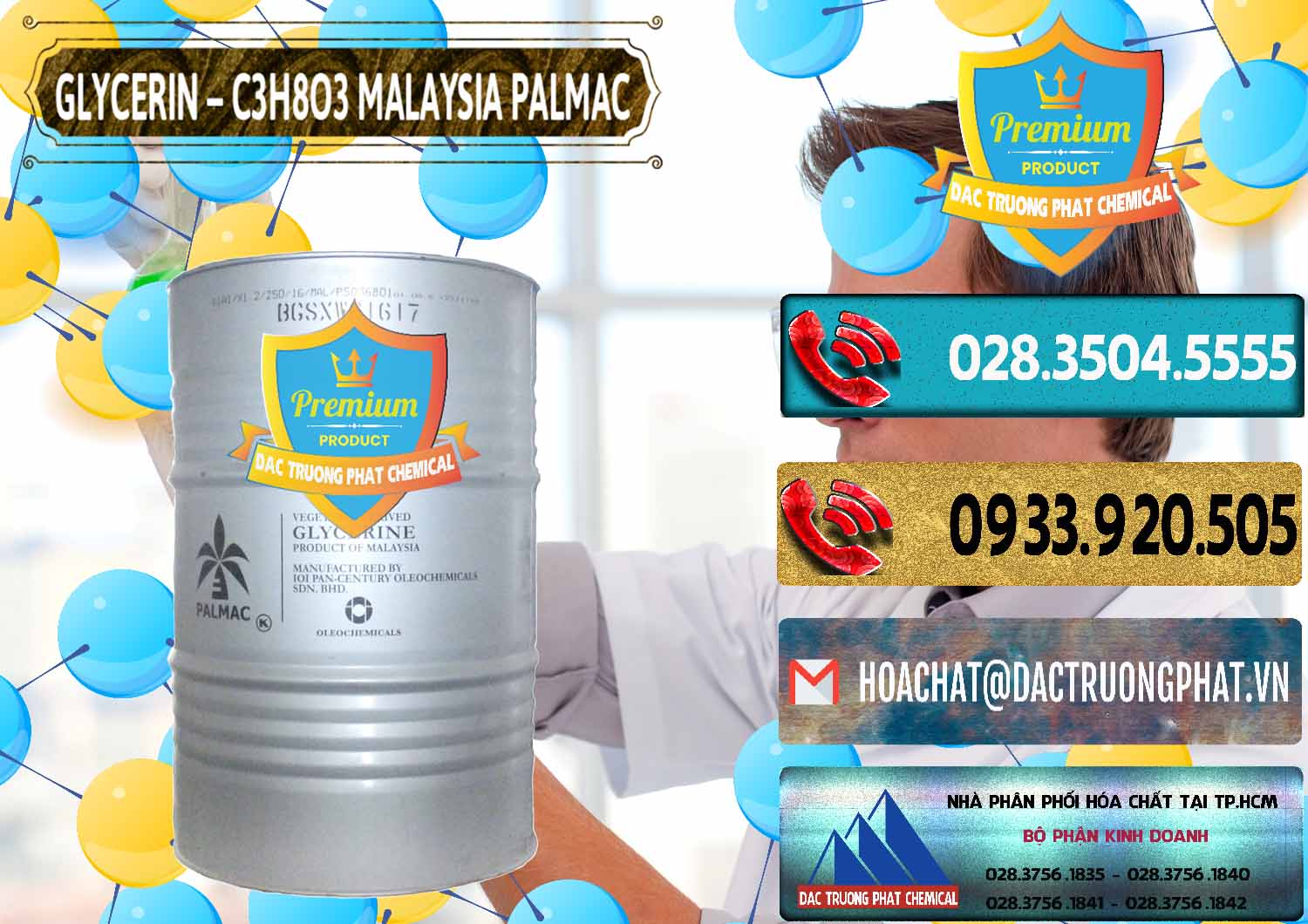 Cty bán _ cung ứng Glycerin – C3H8O3 99.7% Malaysia Palmac - 0067 - Đơn vị kinh doanh & cung cấp hóa chất tại TP.HCM - hoachatdetnhuom.com