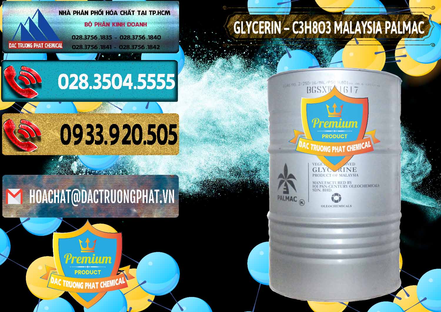 Glycerin – C3H8O3 99.7% Malaysia Palmac Chuyên phân phối & bán Glycerin – C3H8O3 99.7% Malaysia Palmac - 0067 - Công ty cung cấp & phân phối hóa chất tại TP.HCM - hoachatdetnhuom.com
