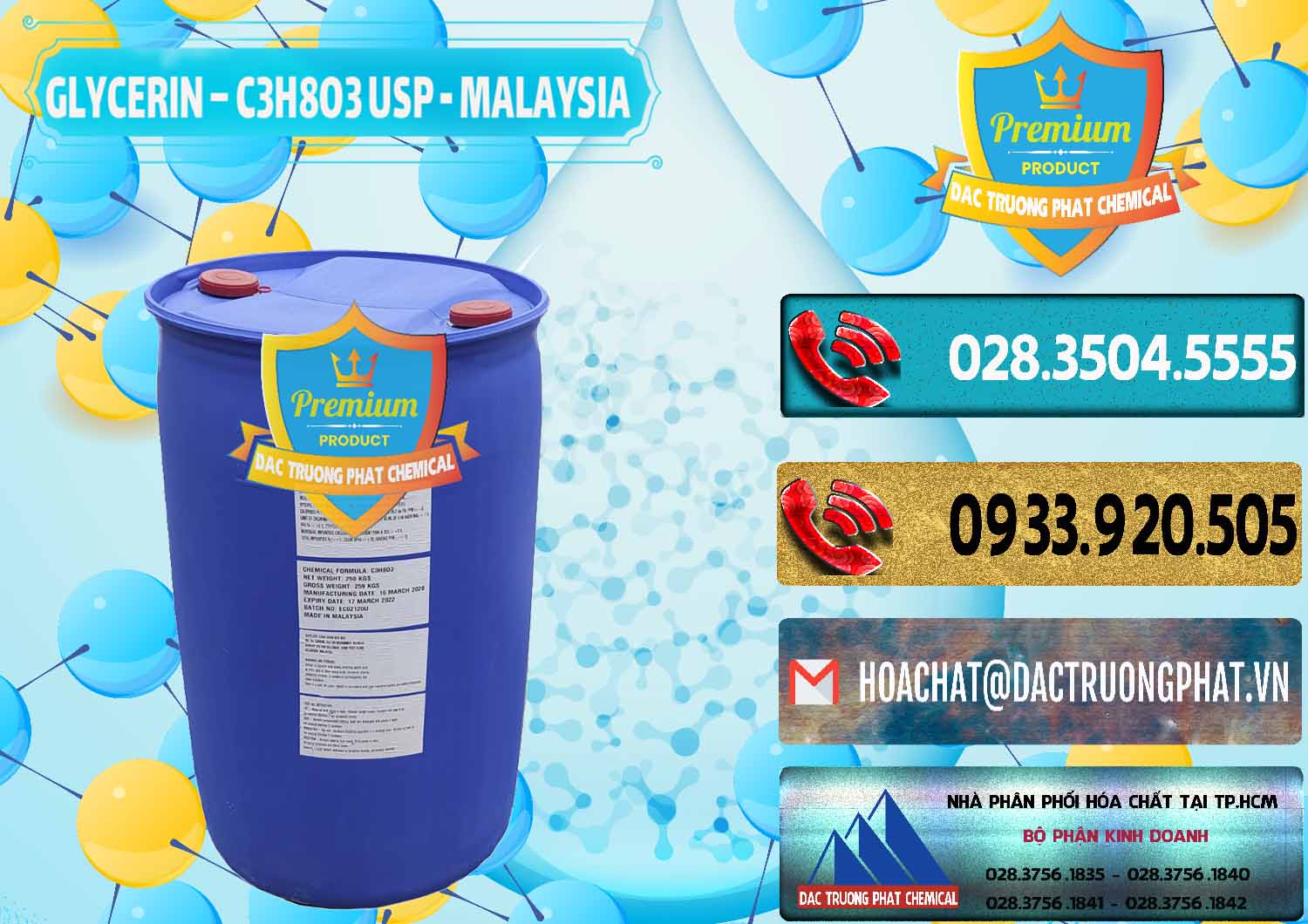 Cty bán và phân phối Glycerin – C3H8O3 USP Malaysia - 0233 - Chuyên phân phối - nhập khẩu hóa chất tại TP.HCM - hoachatdetnhuom.com