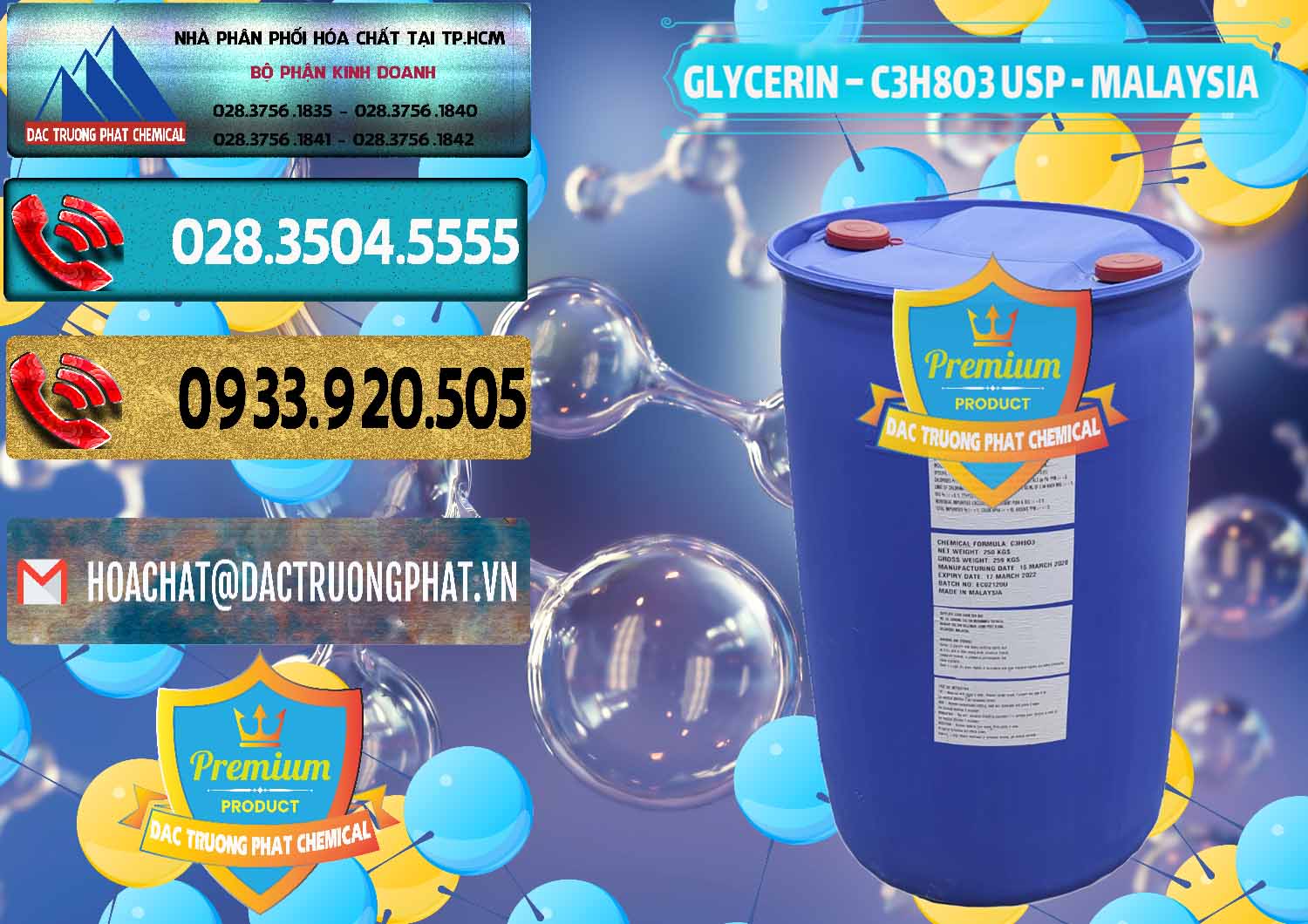 Nơi chuyên phân phối & bán Glycerin – C3H8O3 USP Malaysia - 0233 - Nơi chuyên kinh doanh và phân phối hóa chất tại TP.HCM - hoachatdetnhuom.com