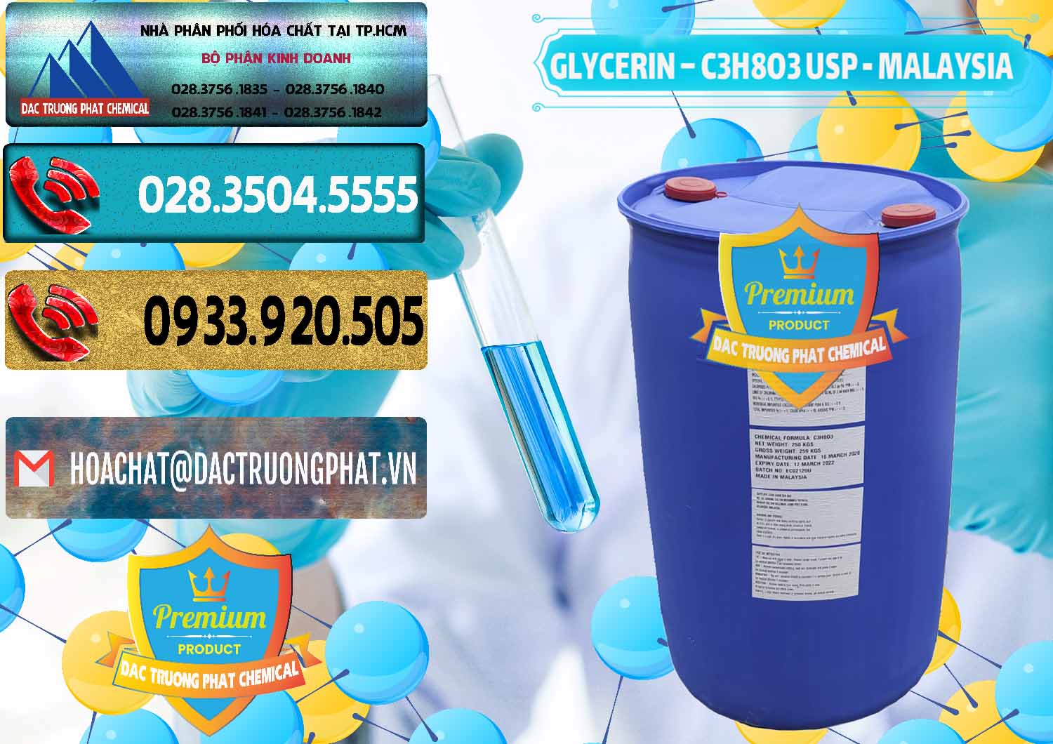 Đơn vị bán - cung ứng Glycerin – C3H8O3 USP Malaysia - 0233 - Cty chuyên cung cấp - bán hóa chất tại TP.HCM - hoachatdetnhuom.com