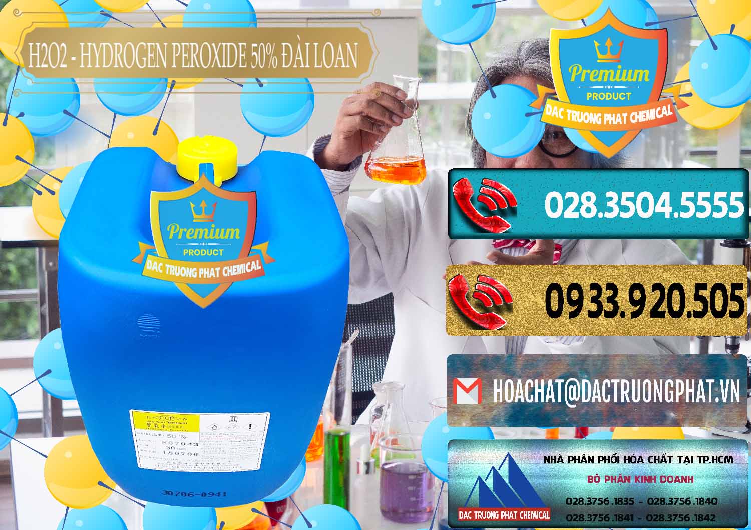 Địa chỉ bán Þ phân phối Oxy Già › Oxi Già Dạng Nước Đài Loan Taiwan Cty cung cấp ( bán ) H2O2 - Hydrogen Peroxide 50% Đài Loan Taiwan Chang Chun - 0069 - Đơn vị chuyên nhập khẩu - cung cấp hóa chất tại TP.HCM - hoachatdetnhuom.com