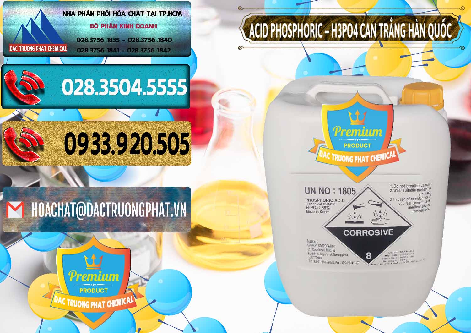 Nơi chuyên bán _ phân phối Acid Phosphoric - Axit Phosphoric H3PO4 Can Trắng Hàn Quốc Korea - 0017 - Cty phân phối - cung cấp hóa chất tại TP.HCM - hoachatdetnhuom.com
