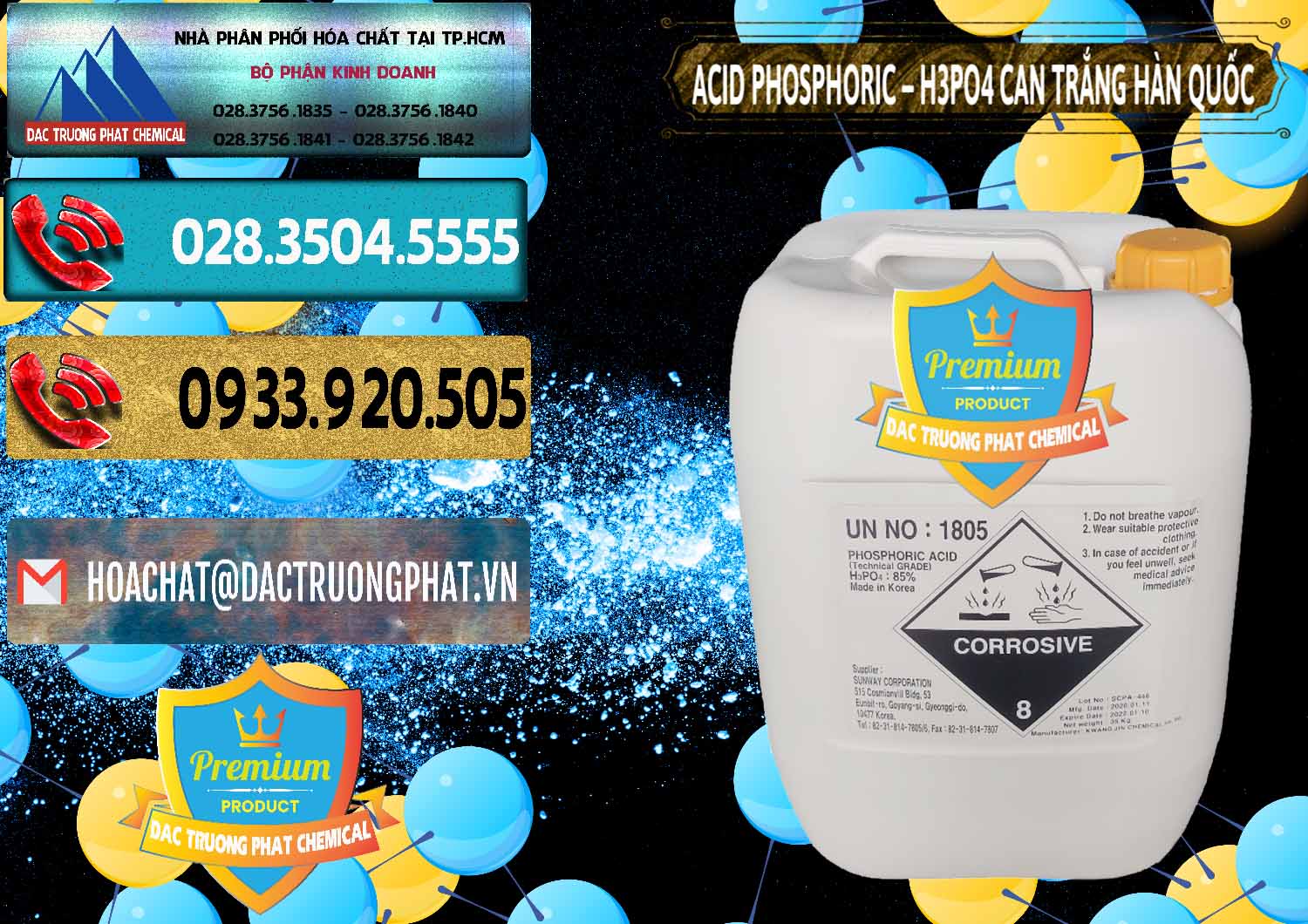 Đơn vị chuyên cung ứng và bán Acid Phosphoric - Axit Phosphoric H3PO4 Can Trắng Hàn Quốc Korea - 0017 - Cty chuyên kinh doanh ( phân phối ) hóa chất tại TP.HCM - hoachatdetnhuom.com