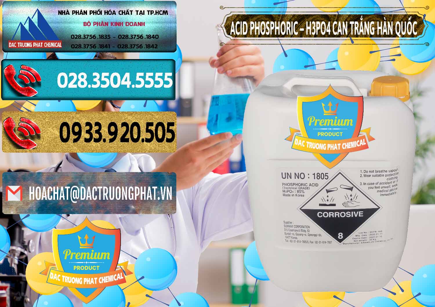 Cty chuyên bán - cung ứng Acid Phosphoric - Axit Phosphoric H3PO4 Can Trắng Hàn Quốc Korea - 0017 - Phân phối và nhập khẩu hóa chất tại TP.HCM - hoachatdetnhuom.com