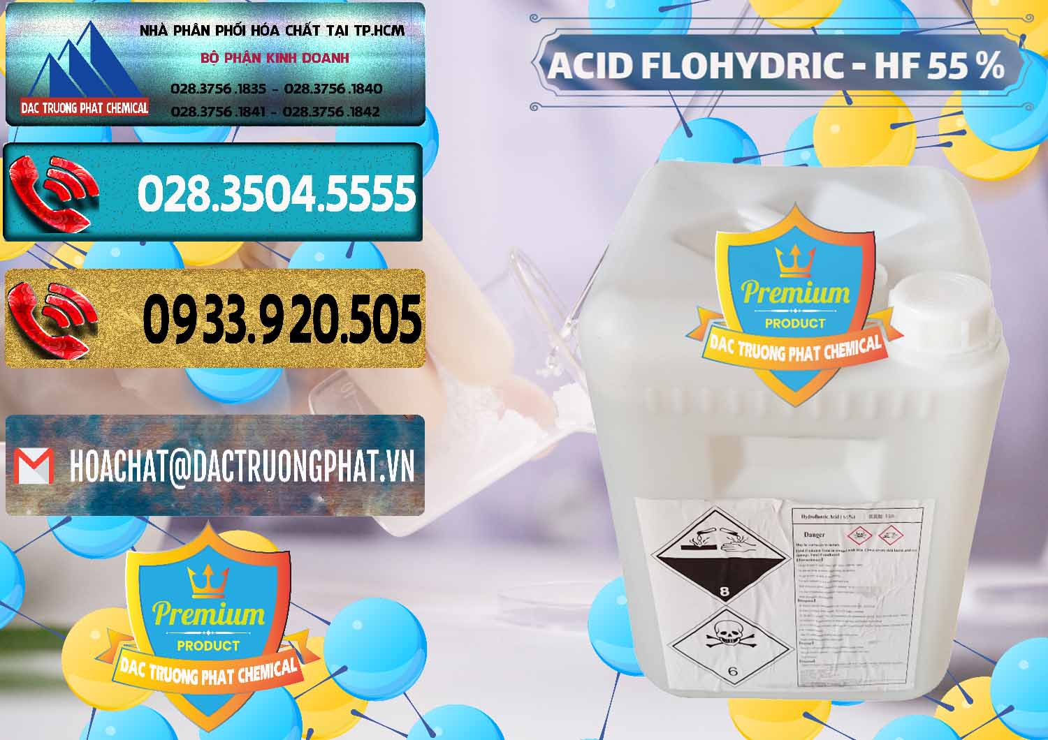 Đơn vị chuyên cung ứng - bán Axit HF - Acid HF 55% Can Trắng Trung Quốc China - 0079 - Nơi nhập khẩu & cung cấp hóa chất tại TP.HCM - hoachatdetnhuom.com