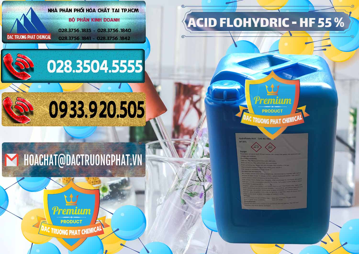 Cty chuyên bán & phân phối Axit HF - Acid HF 55% Can Xanh Trung Quốc China - 0080 - Cty chuyên phân phối và nhập khẩu hóa chất tại TP.HCM - hoachatdetnhuom.com