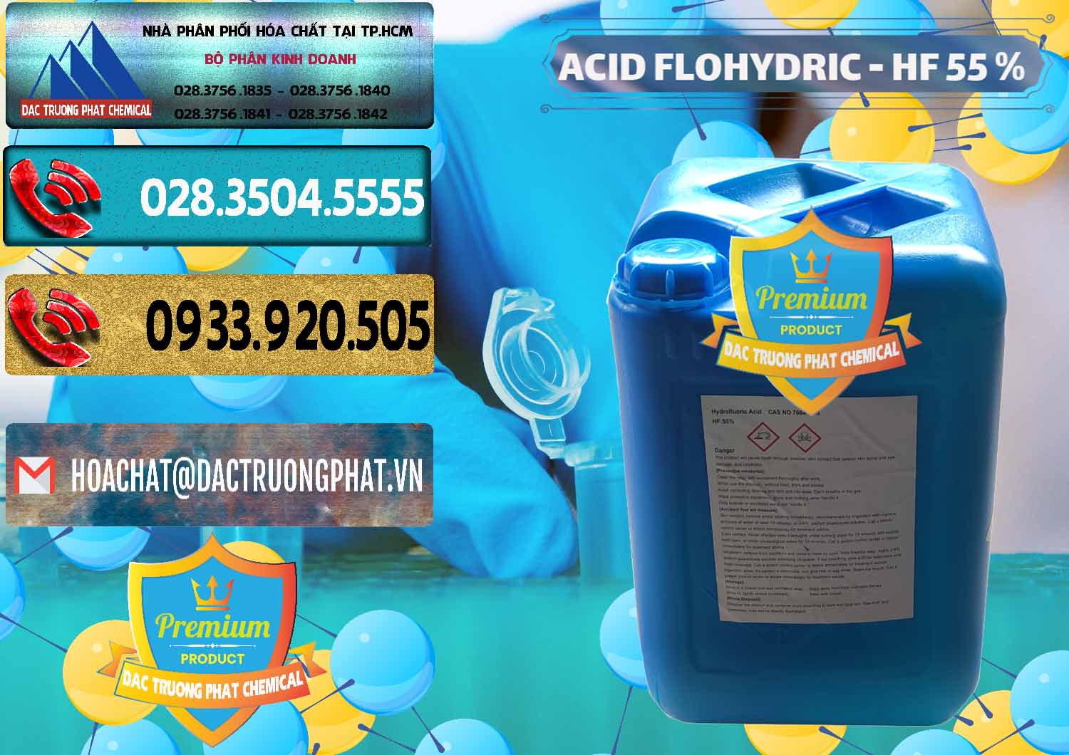 Công ty chuyên bán và phân phối Axit HF - Acid HF 55% Can Xanh Trung Quốc China - 0080 - Nhà phân phối & cung cấp hóa chất tại TP.HCM - hoachatdetnhuom.com