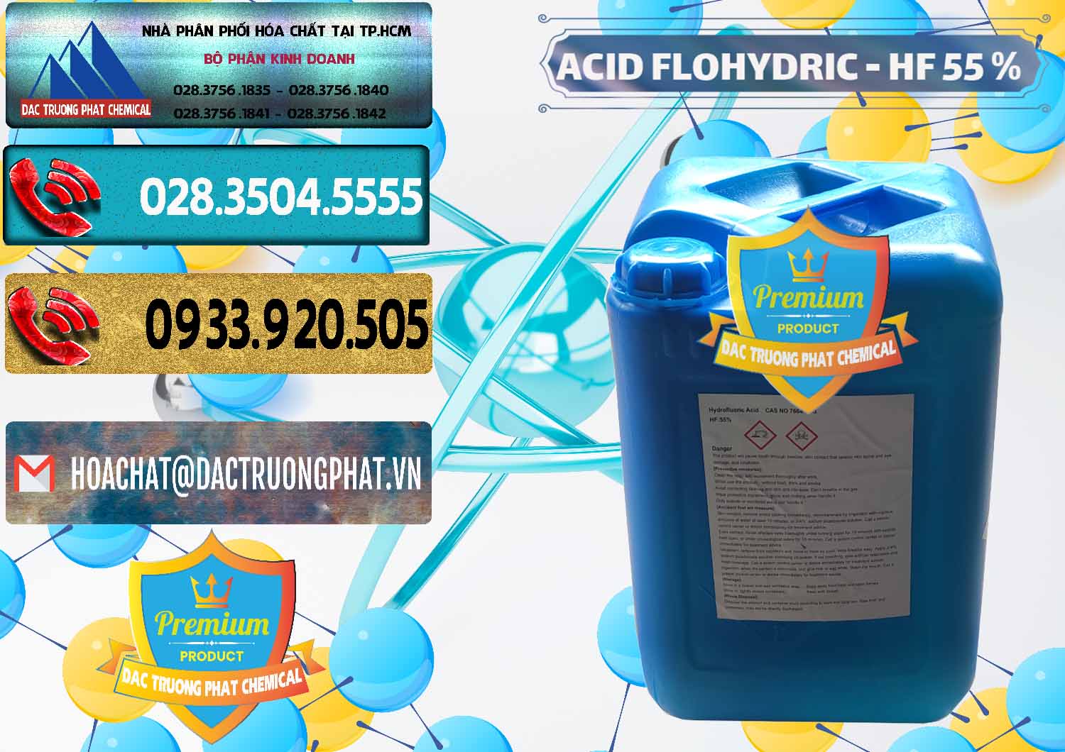 Nơi cung ứng ( bán ) Axit HF - Acid HF 55% Can Xanh Trung Quốc China - 0080 - Đơn vị cung cấp _ kinh doanh hóa chất tại TP.HCM - hoachatdetnhuom.com