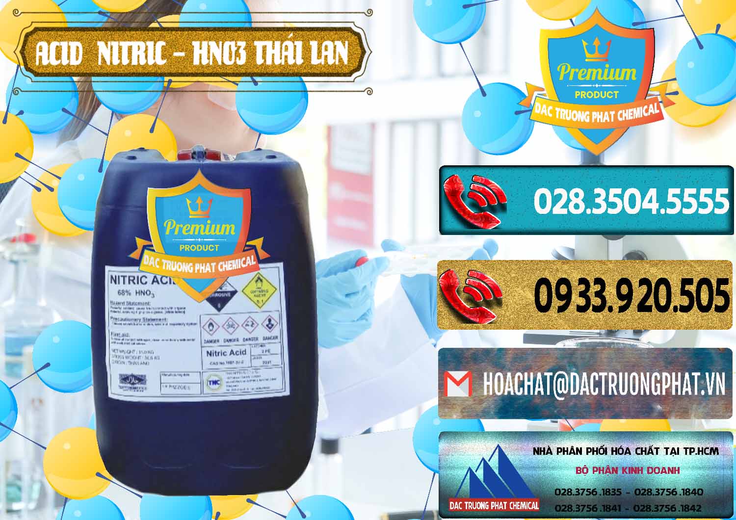 Nhà cung cấp - bán Acid Nitric – Axit Nitric HNO3 Thái Lan Thailand - 0344 - Cty cung cấp - phân phối hóa chất tại TP.HCM - hoachatdetnhuom.com