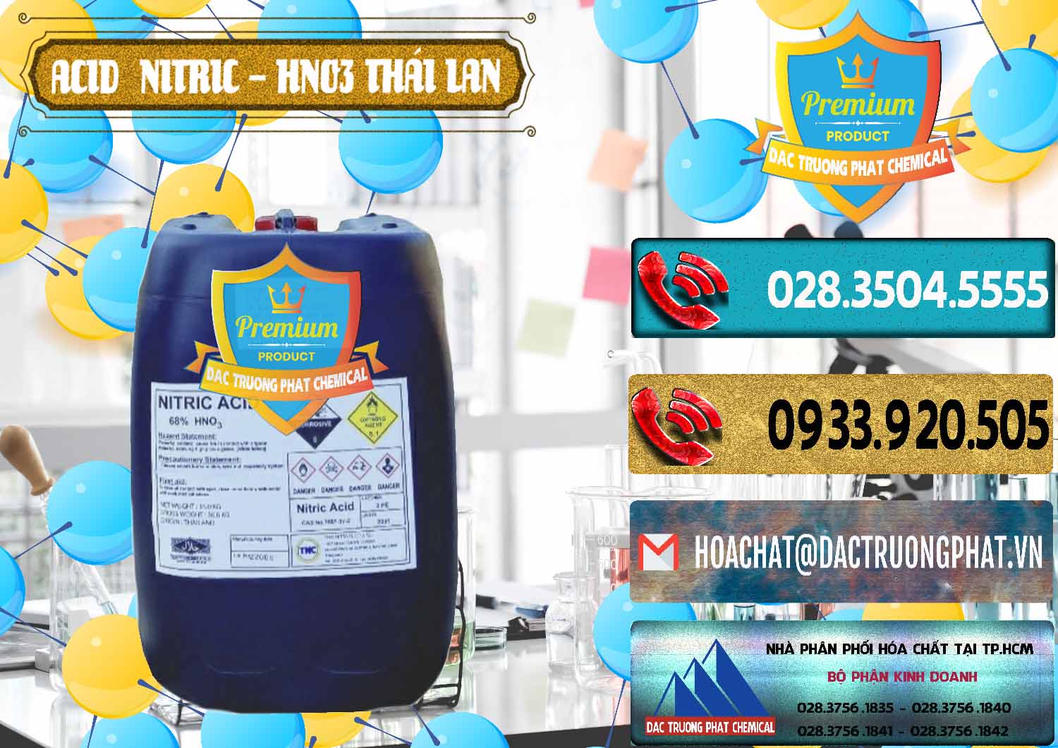 Công ty cung ứng - bán Acid Nitric – Axit Nitric HNO3 Thái Lan Thailand - 0344 - Cung cấp và kinh doanh hóa chất tại TP.HCM - hoachatdetnhuom.com