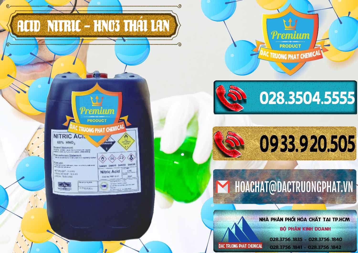 Bán & cung cấp Acid Nitric – Axit Nitric HNO3 Thái Lan Thailand - 0344 - Nơi cung cấp và phân phối hóa chất tại TP.HCM - hoachatdetnhuom.com