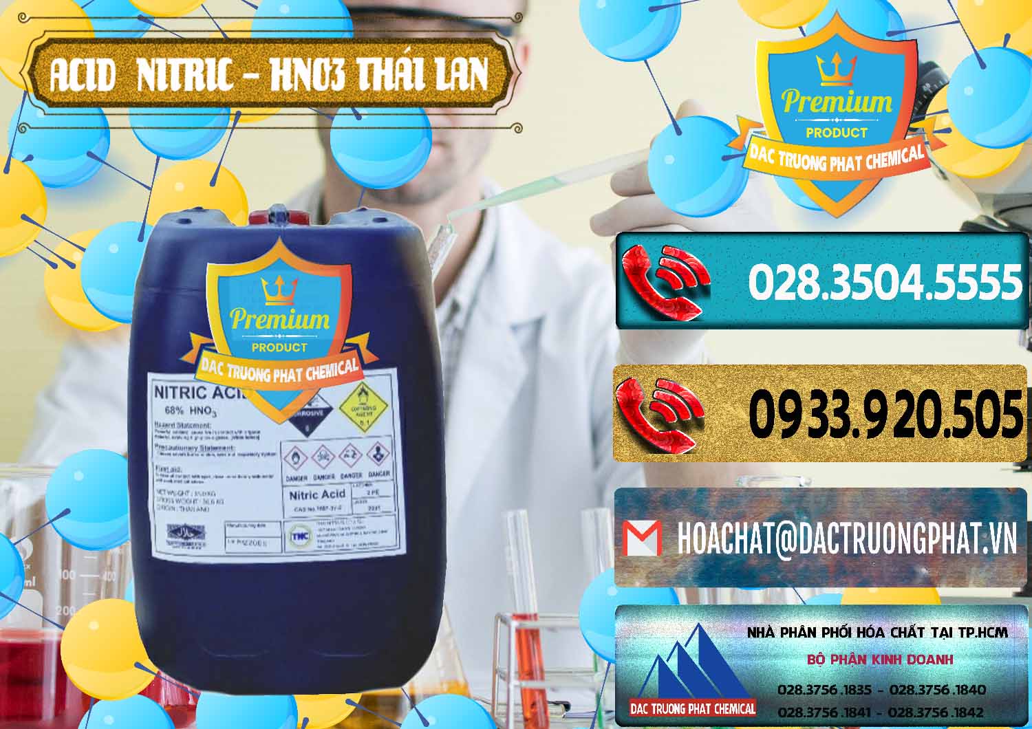 Nhà cung cấp và bán Acid Nitric – Axit Nitric HNO3 Thái Lan Thailand - 0344 - Công ty bán ( cung cấp ) hóa chất tại TP.HCM - hoachatdetnhuom.com
