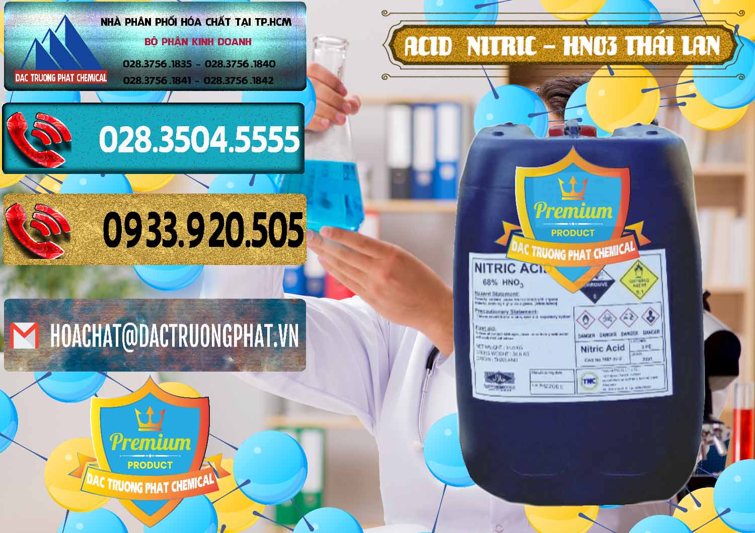 Nơi bán ( phân phối ) Acid Nitric – Axit Nitric HNO3 Thái Lan Thailand - 0344 - Đơn vị chuyên kinh doanh _ phân phối hóa chất tại TP.HCM - hoachatdetnhuom.com