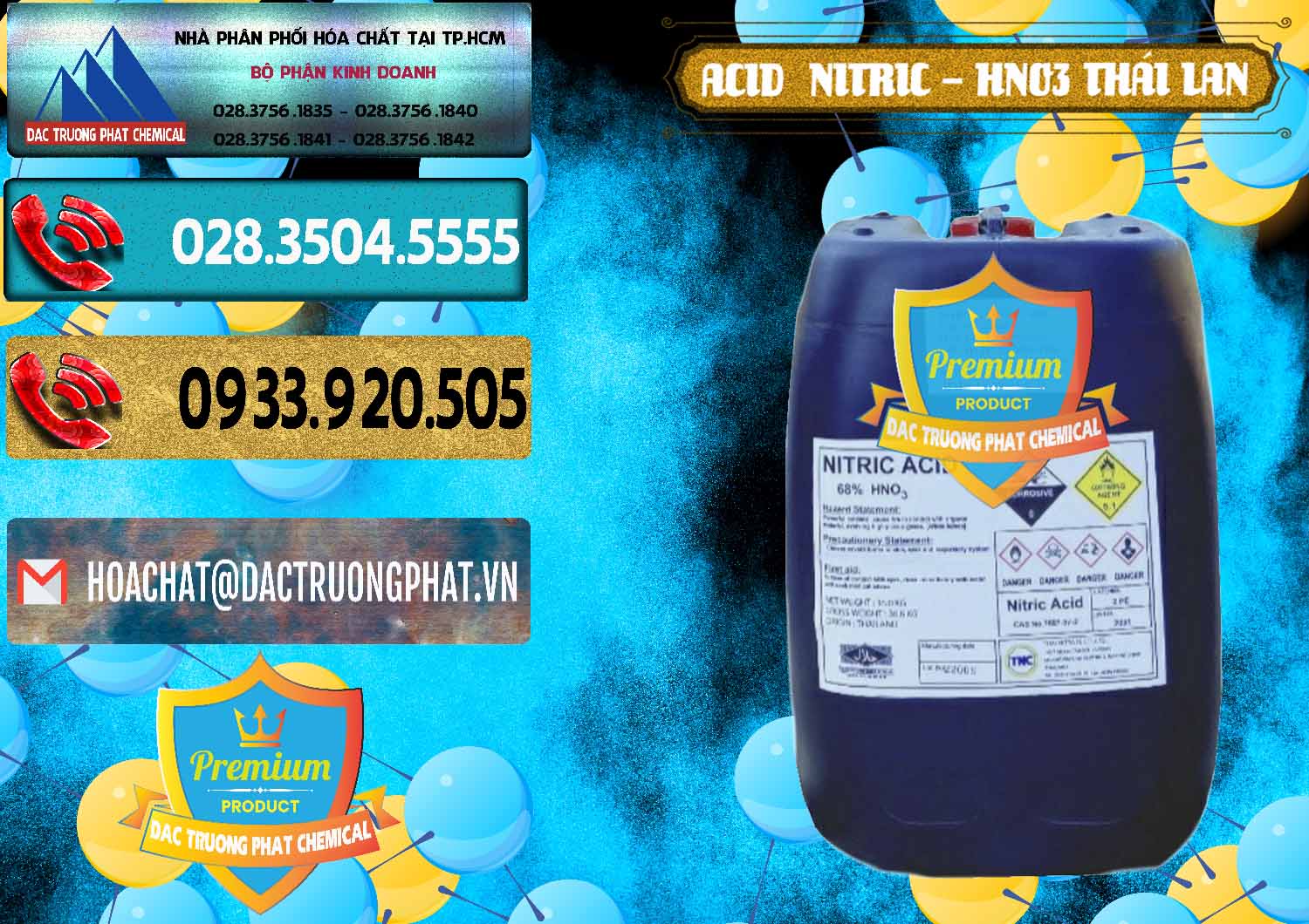 Đơn vị cung ứng - bán Acid Nitric – Axit Nitric HNO3 Thái Lan Thailand - 0344 - Đơn vị kinh doanh và cung cấp hóa chất tại TP.HCM - hoachatdetnhuom.com
