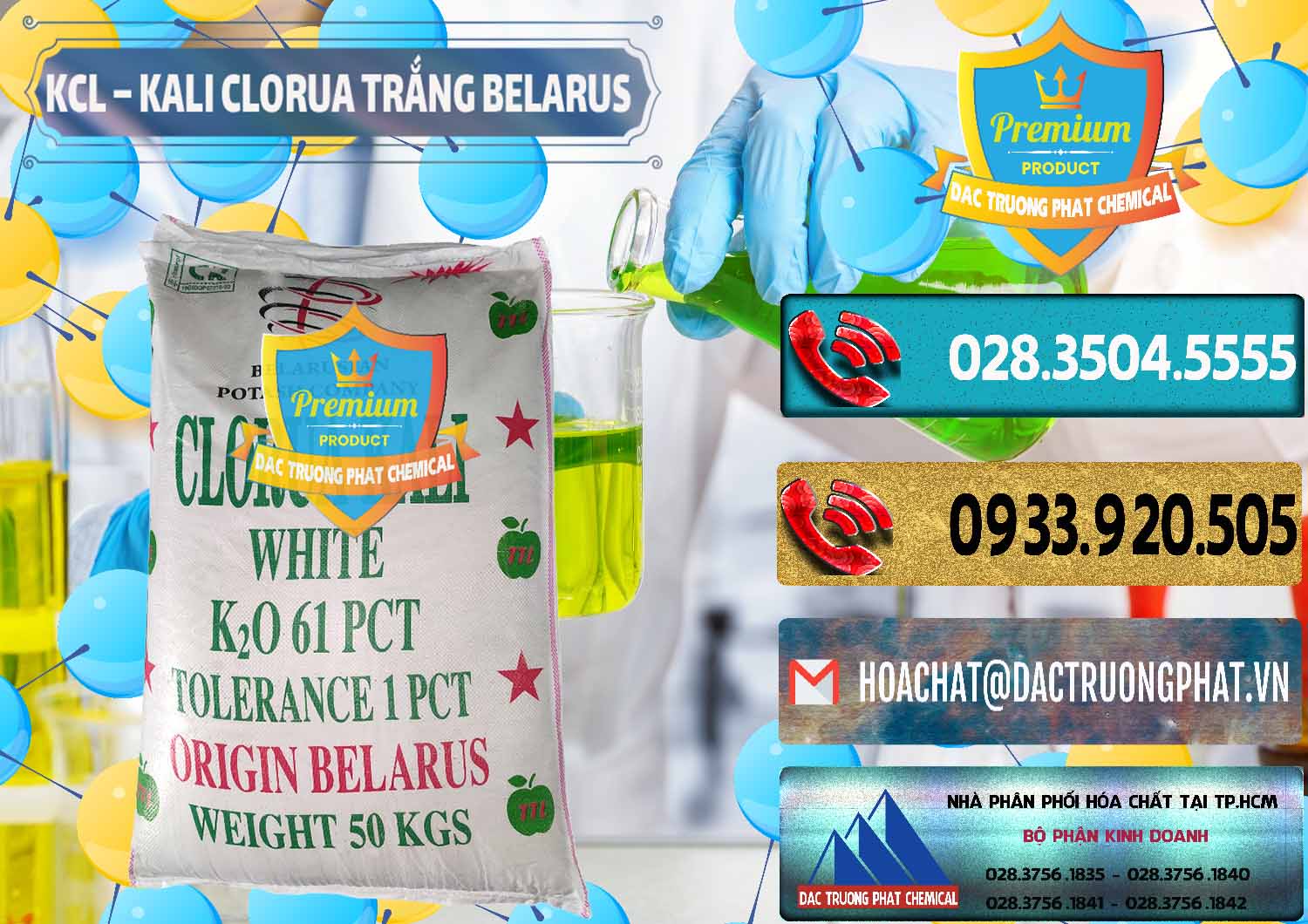Nơi chuyên nhập khẩu ( bán ) KCL – Kali Clorua Trắng Belarus - 0085 - Cty cung cấp - kinh doanh hóa chất tại TP.HCM - hoachatdetnhuom.com