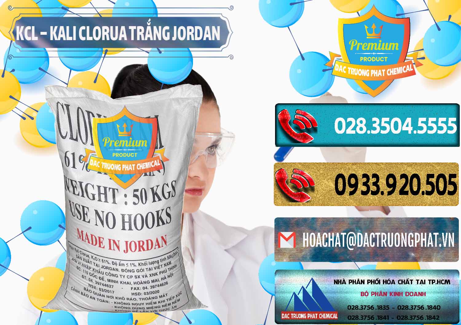 Đơn vị nhập khẩu & bán KCL – Kali Clorua Trắng Jordan - 0088 - Nhà cung cấp ( phân phối ) hóa chất tại TP.HCM - hoachatdetnhuom.com
