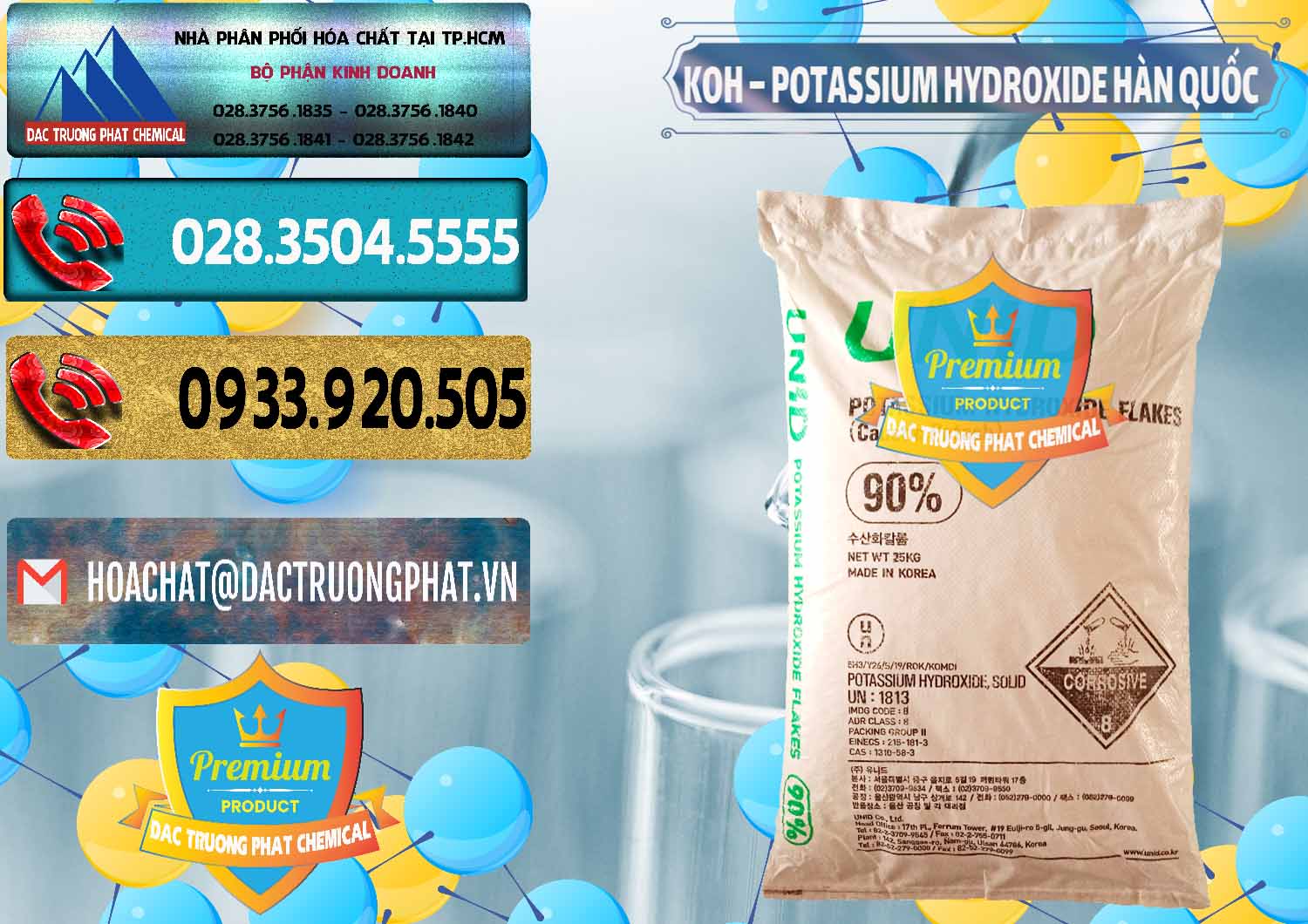 Cung cấp ( bán ) KOH ( 90%) – Potassium Hydroxide Unid Hàn Quốc Korea - 0090 - Công ty chuyên nhập khẩu và phân phối hóa chất tại TP.HCM - hoachatdetnhuom.com