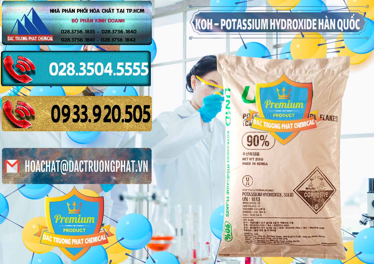 Cty chuyên cung cấp - bán KOH ( 90%) – Potassium Hydroxide Unid Hàn Quốc Korea - 0090 - Chuyên cung cấp & phân phối hóa chất tại TP.HCM - hoachatdetnhuom.com